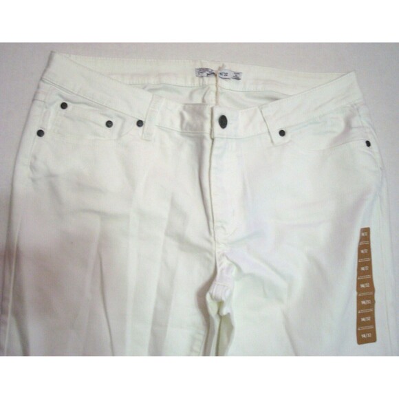 New NWT Womens 14 Prana Kara Jeans White Cuffed Stretch Organic Performance 32 - Picture 4 of 6